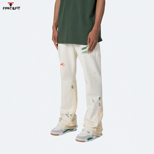 Pantalon de haute qualité Design personnalisé Pantalon de survêtement évasé à coupe ample pour hommes Baggy Flare Pantalon de survêtement pour hommes - Product Image 2