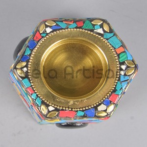 Brûleur d'encens en mosaïque incrusté-Brûleur d'encens catholique Brûleur de bouteille d'encens, brûleur d'encens de Dubaï, personnalisable par Bela Artisan - Product Image 6