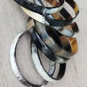 High Fashion Women's Buffalo Horn Bangle <b>Bracelet</b> Polished Bone Animal Feather Style Wholesale Cheap Price By FWE - Product Image 2
