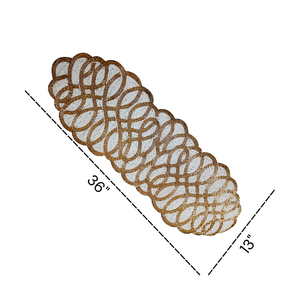 Camino de mesa con cuentas hecho a mano moderno con patrón bordado decorativo para el hogar para Decoración de mesa de comedor y accesorios de cocina - Product Image 3