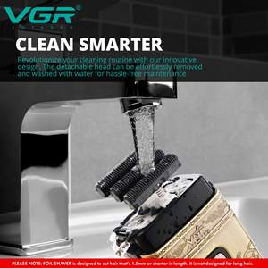 Afeitadora Eléctrica Inalámbrica Recargable para Hombre, Máquina de Afeitar Impermeable y Lavable con Triple Cuchilla para Cabeza Calva y Barba - Product Image 3