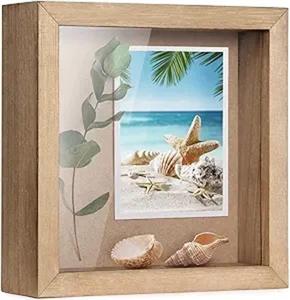 Souvenir de mémoire en bois Style américain Europe boîte d'ombre cadre photo boîte d'ombre 3D avec lumière LED - Product Image 4