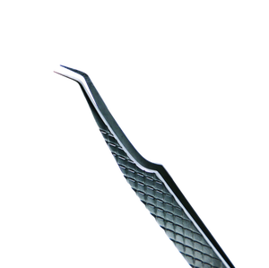 Pince à épiler pour extension de cils en acier inoxydable Pince à épiler volume 45 degrés diamantée personnalisable avec marque privée - Product Image 3
