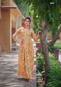 Calidad Premium Festival Wear Amazing Color Venta caliente Fancy Trending Vestido de rayón puro con bordado Trabajo Exportador mundial - Product Image 4