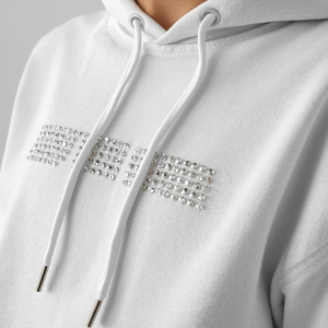 เสื้อฮู้ดปักลายเพชรสำหรับฤดูหนาว ผ้าโพลีเอสเตอร์/ไนลอนเนื้อฟลีซ พร้อมบริการรับผลิตแบบ OEM/ODM และติดฉลากสินค้าส่วนตัว - Product Image 4