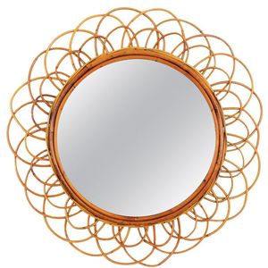 Le nouveau miroir mural rond tendance et la finition tissée en rotin réfléchissant respire le luxe mais assure également une durabilité durable - Product Image 3