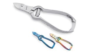 Ensemble de manucure et de pédicure en acier inoxydable robuste poignée de verrouillage à Double ressort avec ressort en spirale coupe-ongles ressort de baril - Product Image 4