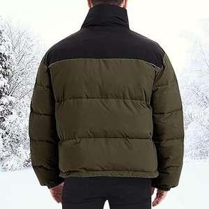 Manteaux d'hiver chauds et rembourrés pour hommes, imprimés sur mesure par OEM, pour l'extérieur, veste rembourrée pour hommes fabriquée par Dress Sports - Product Image 3