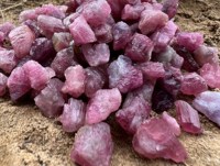 Piedras Preciosas Naturales Semipreciosas Sueltas de Excelente Calidad, Turmalina Rosa Cruda de 5-12 mm, Certificadas por Terceros