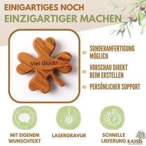 เครื่องรางโคลเวอร์นำโชคแบบสั่งทำพิเศษพร้อมสลักชื่อ - Product Image 6