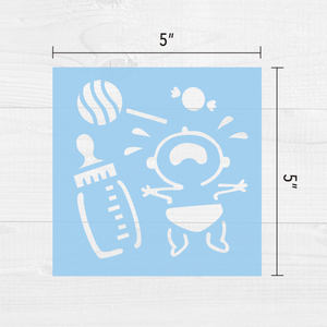 Plantillas para bebés, plantilla temática de juego creativo para pintar, manualidades escolares, suministros de dibujo, patrón de plástico lavable, arte para jardín de infantes - Product Image 5