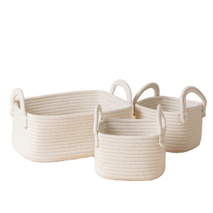 Best Price Basket Cotton Rope, Large Blanket Basket Laundry Hamper for Throws, Pillows, Blanket OEM Made In Vietnam