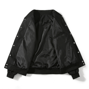 Veste universitaire de baseball à manches régulières personnalisée unisexe en gros derniers modèles brodés pour hommes en patchwork - Product Image 2