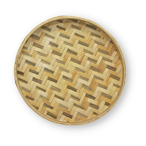 Vente chaude fait à la main en bambou et rotin plateau de service Design rustique plateau carré en bois pour les aliments du petit déjeuner - Product Image 6