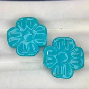 Arizona naturel Turquoise taille ovale sculpté pierre précieuse fait à la main Mughal Art sculpture changement de couleur pour les utilisations de bijoux en vrac - Product Image 2