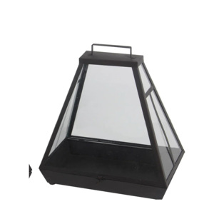 Latest Design Modern Striped Handmade Metal & Glass Pillar Candle <b>Lantern</b> for Home Wedding and Christmas Decor - Product Image 2