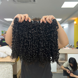 Fabricant vietnamien de mèches de cheveux vierges Remy 100% pour cheveux bouclés, qualité professionnelle, vague naturelle, vague droite, vague corporelle, machine - Product Image 4