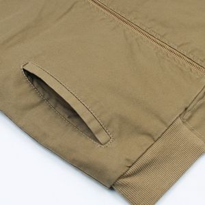 ZA Premium coton sergé fourrure veste kaki pour hommes tendance élégant marque fourrure veste pour hiver et automne fermeture éclair Style - Product Image 6