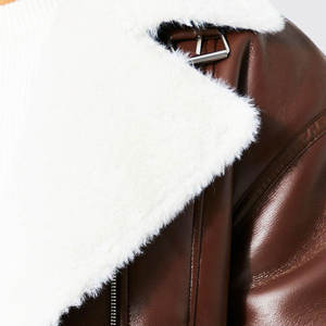 Chaqueta de cuero de estilo único de material cómodo de peso pesado Chaqueta de cuero de tamaño regular con logotipo impreso personalizado impermeable - Product Image 6