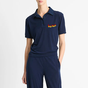 Camiseta Polo para Mujer, Tejido de Algodón de Alta Densidad, Resistente a la Decoloración, Camiseta Polo para Mujer, Tejido de Algodón Absorbente de Humedad - Product Image 3