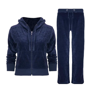 Ensemble de survêtement d'hiver écologique pour femmes nouveau décontracté lavage à l'acide imprimé velours entraînement entraînement hiver col chaud maternité - Product Image 2