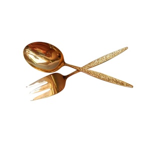 Embossed Design Stainless Steel <b>Flatware</b> Cutlery <b>Sets</b> for Kitchenware Custom Size <b>Flatware</b> <b>Sets</b> with Gold Plated for Home - Product Image 3