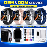 Montre connectée, tracker d'activité, écran tactile IPS 2,1 pouces, fréquence cardiaque, suivi du sommeil, suivi des pas, sans fil, avec plus de 50 modes sportifs pour iOS