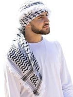 Kufiya palestinienne, foulard unisexe à carreaux palestinien, foulard original Kuffiyeh en coton tissé, foulard palestinien Keffiyeh Shemagh