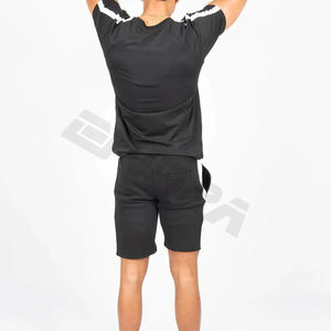 2025 Collection Hiver Hommes Logo Personnalisé Conçu T-shirt Brodé Respirant Stonewashed Shorts Pantalon Ensemble Plus La Taille Fait - Product Image 5