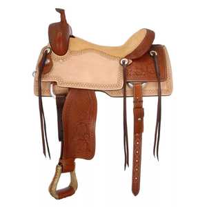 El mejor sillín de doma de cuero de tamaño personalizado para montar a caballo estilos occidentales e ingleses a precio a granel - Product Image 1