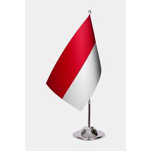 Drapeaux de bureau de Monaco avec graphismes imprimés numériquement - Product Image 1