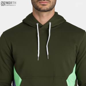 Sudaderas con capucha lisas de algodón personalizadas de alta calidad de 480GSM para hombre, sudaderas sin cuerdas en blanco de lana Polar pesada de talla grande fabricadas - Product Image 4