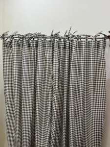 Panneau de rideau de poche en tringle de lin solide vert foncé sur mesure, fenêtres d'hôtel extra longues délavées, style moderne, toutes saisons - Product Image 4