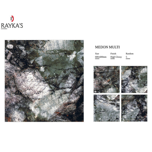 Diseño moderno 600*600mm azulejo de piso de porcelana de alto brillo para sala de estar baño pulido completo con acabado mate de 5mm de espesor - Product Image 3