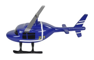 Modèle d'hélicoptère en métal moulé sous pression, finition bleue, artisanat décoratif, modèle d'avion d'hélicoptère avec support, table de salon, 2026 - Product Image 3