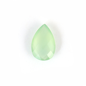 Pierres précieuses naturelles de préhnite, taille poire 10x15mm, taille briolette, pierres brutes certifiées par un tiers, vente en gros, marque Gopika, pour la joaillerie - Product Image 1