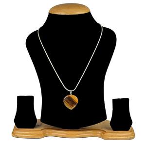 Pendentif en pierre de guérison naturelle en forme de cœur pendentif en pierre de cristal médaillon avec chaîne en métal pour guérison Reiki et guérison en cristal - Product Image 3