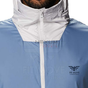Chaqueta cortavientos de nailon de concha blanda con logotipo personalizado para hombre, impermeable, de lona tejida, para deportes de Primavera al aire libre, correr - Product Image 3
