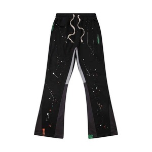 Taille haute Baggy Flare Pantalon Loose Fit Coton Polaire Terry Jogging Pantalon Casual Sport Style - Product Image 1