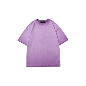 T-shirt lourd surdimensionné en coton lavé avec logo personnalisé en gros d'usine - Product Image 5