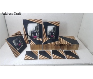 Christmas Decor <b>Wedding</b> <b>Gift</b> Home Decor Hot Sale Wood & Resin <b>Photo</b> <b>Frame</b> Tea Coaster & Box Table Top Home Accents <b>Photo</b> <b>Frames</b> - Product Image 3