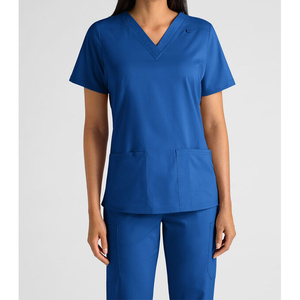 Conjunto de Jogger con cuello en V para mujer, uniformes médicos de enfermera con múltiples bolsillos y pantalón Cargo para hospitales - Product Image 3