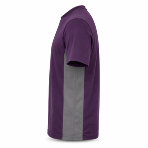 Camiseta de Algodón con Cuello Redondo y Paneles Laterales Grises al por Mayor, Ropa Casual Personalizada de Manga Corta para Hombre - Product Image 6