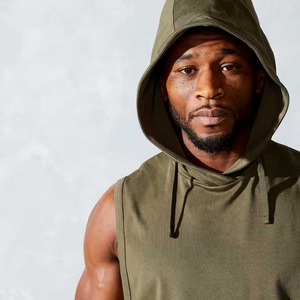 Camisetas sin mangas de algodón informales para hombre Gimnasio Fitness Joggers de talla grande Chalecos con capucha de punto Ropa de culturismo con estilo de camisas Casuales - Product Image 5