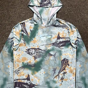 Sudadera con capucha ligera para exteriores, protección solar UPF 50 Plus, Jersey de pesca de manga larga, tamaño XL Con agujeros para los pulgares, sudaderas con capucha de diseño personalizado - Product Image 2