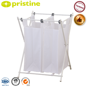 Black Friday Sale EBay Wholesale Taiwan Household Home <b>Storage</b> Plastic Fabric Hamper Sorter 2 <b>Bags</b> <b>Laundry</b> Organizer - Product Image 6