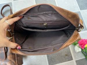 กระเป๋าถือหนังแท้สไตล์ตะวันตกสำหรับผู้หญิงกระเป๋าช้อปปิ้งแบบลำลองมีสไตล์ตกแต่งด้วยตัวอักษรและพู่ - Product Image 6