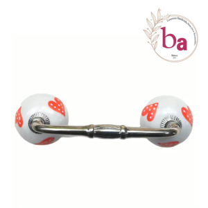 Herrajes de latón antiguo de lujo europeo, perillas de cerámica, tirador de puente para puerta de armario, tirador para cajones para cocina y dormitorio - Product Image 1