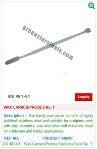 เครื่องแกะสลักขี้ผึ้ง/หัววัดหมายเลข1 GS 481-01เครื่องมือเครื่องประดับสำหรับเครื่องมืออัญมณี - Product Image 2