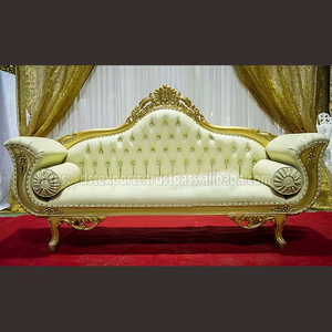 Vàng Hoàng Gia Đám Cưới Sân Khấu Ghế Chuyên Nghiệp Sang Trọng Hai Chỗ Ngồi Ngai Tay Chạm Khắc Gỗ Sofa Tùy Chỉnh Kích Thước Dsteports Hoa Kỳ - Product Image 1